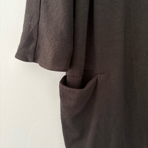 Wilfred Free Black Open Front Cardigan Jacket Pockets Size M - Picture 3 of 6